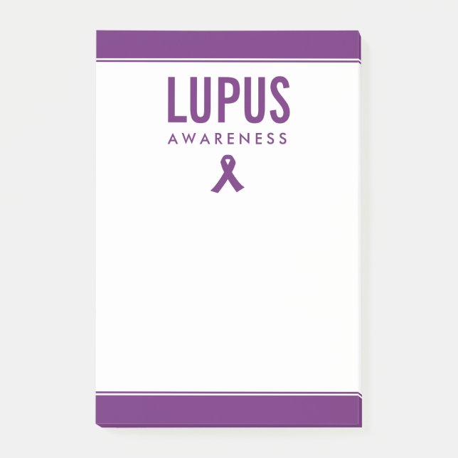 Lupus Awareness Ribbon Lila Post-it Klebezettel (Vorderseite)