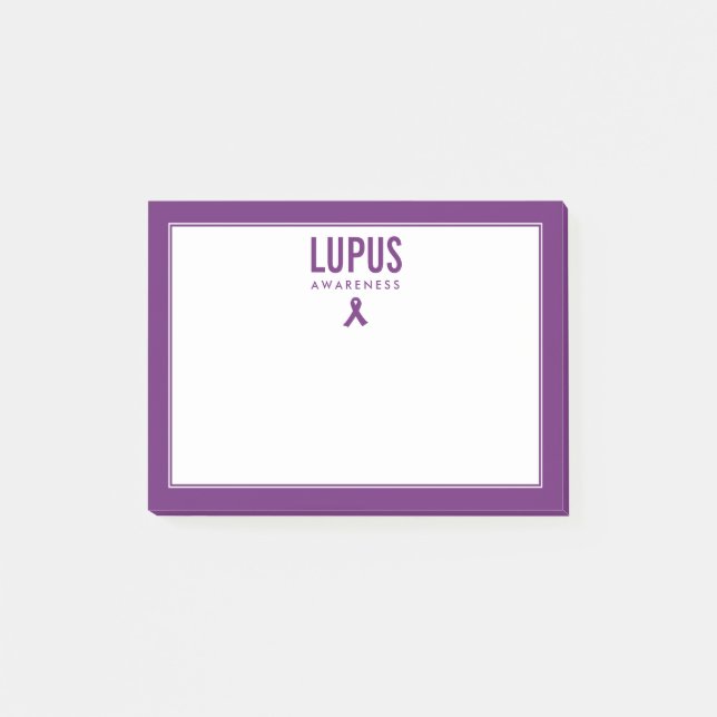 Lupus Awareness Ribbon Lila Post-it Klebezettel (Vorderseite)