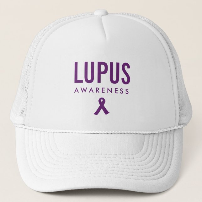 Lupus Awareness Ribbon Lila Truckerkappe (Vorderseite)