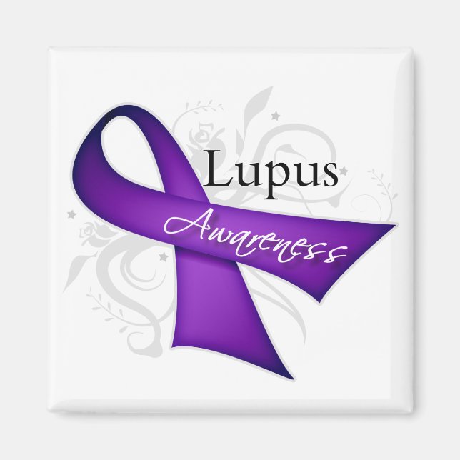Lupus Awareness Ribbon Magnet (Vorne)