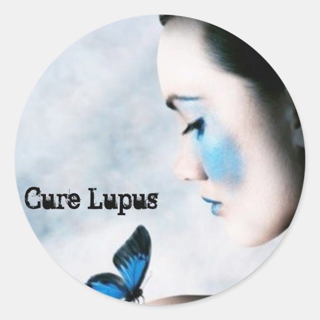Lupus Awareness Runder Aufkleber (Vorderseite)