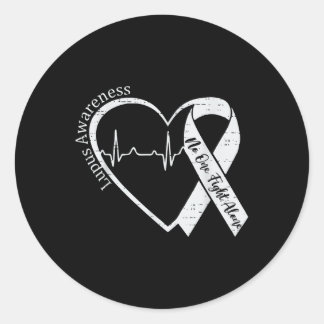Lupus Awareness Warrior Lila Ribbon Autoimmune D Runder Aufkleber