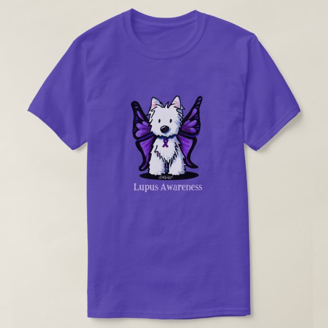 Lupus Awareness Westie T - Shirt (Design vorne)