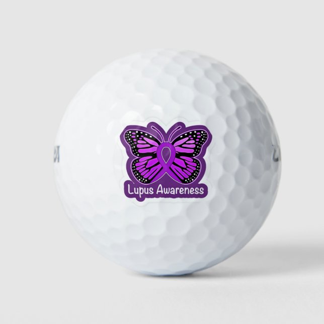 LUPUS-Bewusstsein Golfball (Vorderseite)