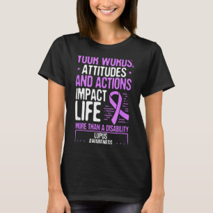 Lupus-Bewusstsein mehr als ein behindertenviolett T-Shirt