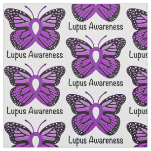 Lupus-Bewusstseins-Band mit Schmetterling Stoff