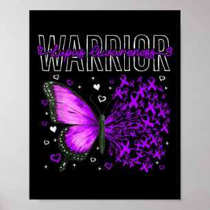 Lupus-Bewusstseins-Krieger Überlebender Lila Schme Poster