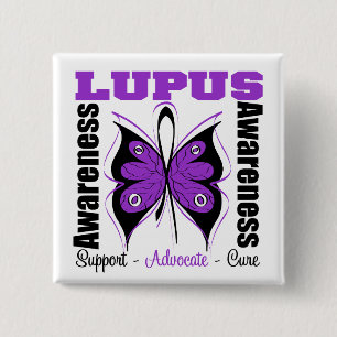 Lupus-Bewusstseins-Schmetterling Button