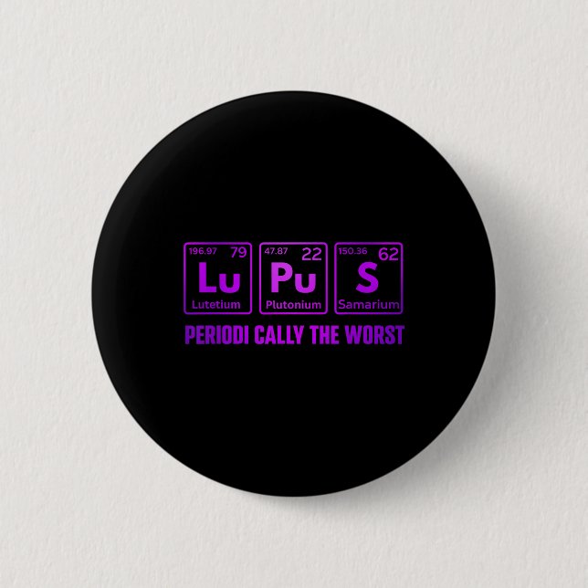 Lupus-Bewusstseinszeit 2025 Mama Männer Button (Vorderseite)