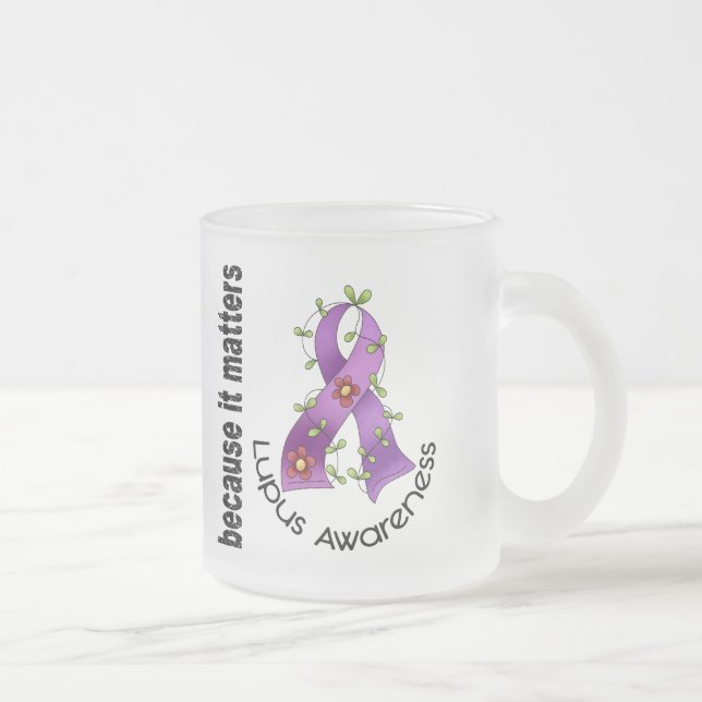 Lupus-Blumen-Band 3 Mattglastasse (Rechts)