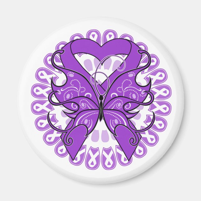 Lupus Butterfly Circle of Ribbons Magnet (Vorne)