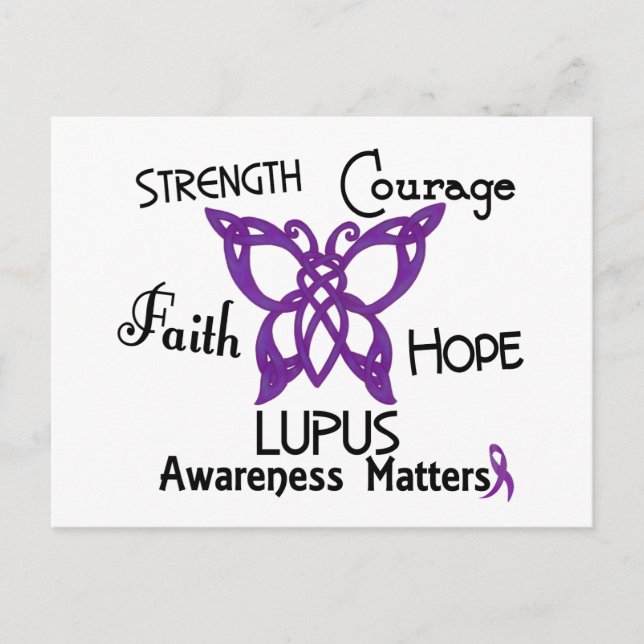Lupus Celtic Butterfly 3 Postkarte (Vorderseite)