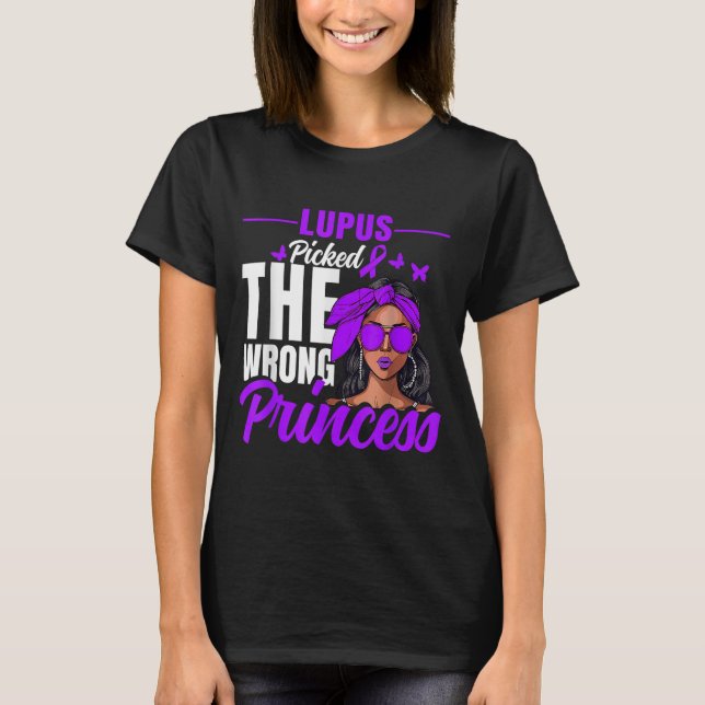 Lupus Cked The Wrong Princess - Warrior Lupus Awar T-Shirt (Vorderseite)