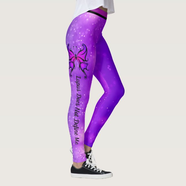 Lupus definiert mich nicht als Text von Frauen Leg Leggings (Rechts)