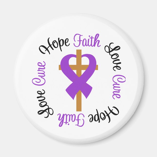 Lupus Faith Hope Liebe Cross Magnet (Vorne)