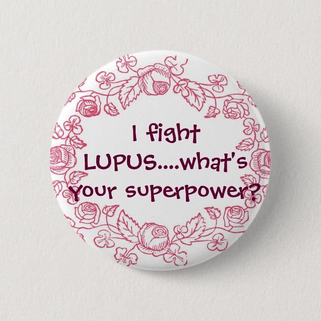 Lupus-Held-Knopf Button (Vorderseite)