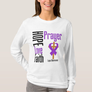 Lupus-Hoffnungs-Liebe-Glauben-Gebets-Kreuz T-Shirt