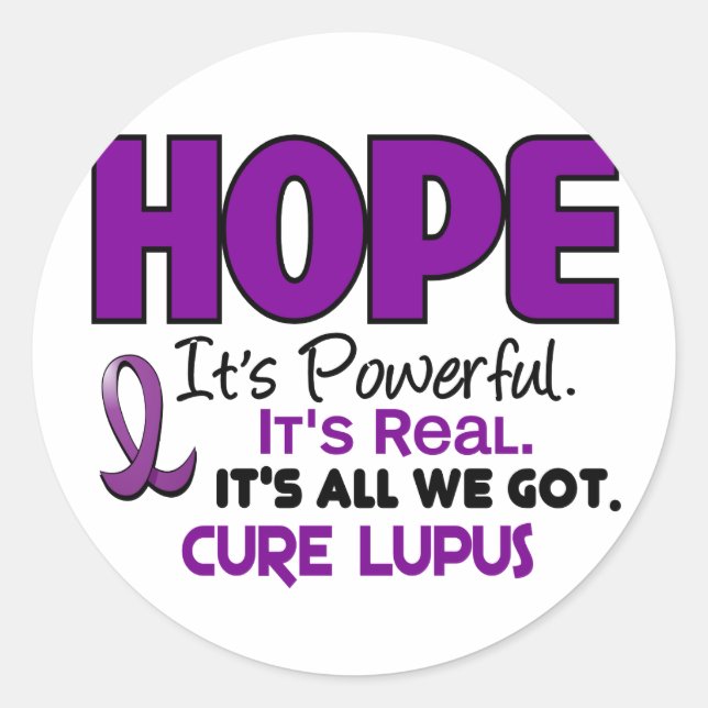 Lupus HOPE 1 Runder Aufkleber (Vorderseite)