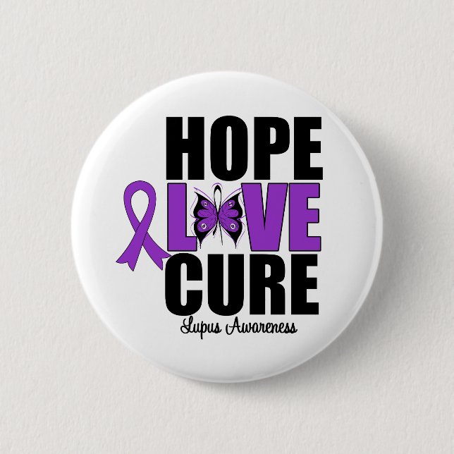 Lupus Hope Liebe Cure Button (Vorderseite)