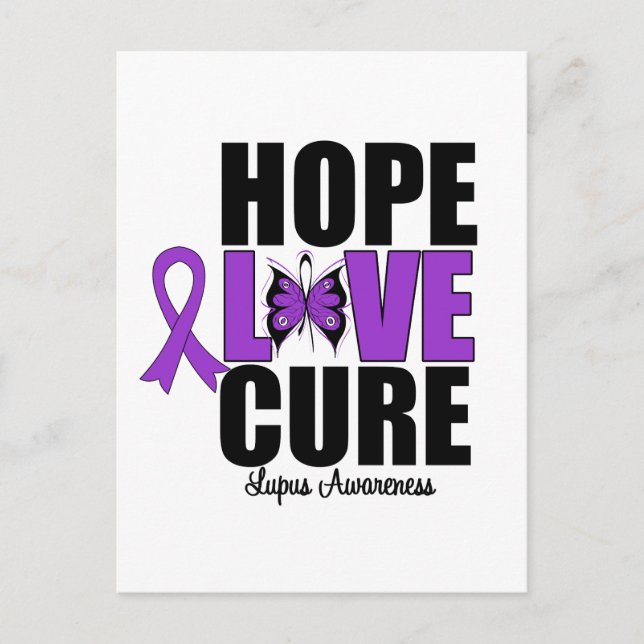 Lupus Hope Liebe Cure Postkarte (Vorderseite)