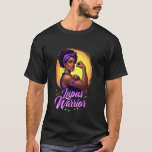 Lupus Krieger Afro Schwarze Frauen tragen Lila Ban T-Shirt