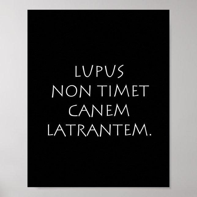 Lupus-Lupus-Nicht-Zeckenkanem-Latrantem Poster (Vorne)
