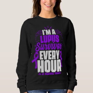 Lupus Survivor Lupus Lila Ribbon Lupus Bewusstsein Sweatshirt