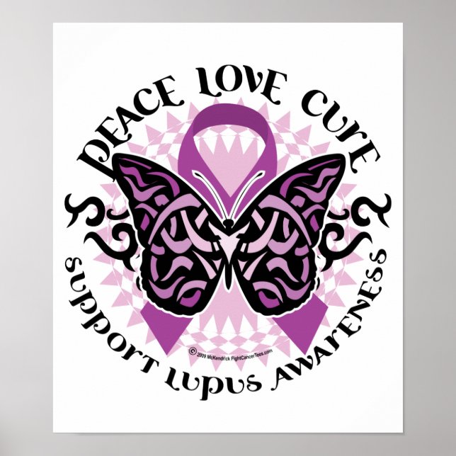Lupus Tribal Butterfly Poster (Vorne)