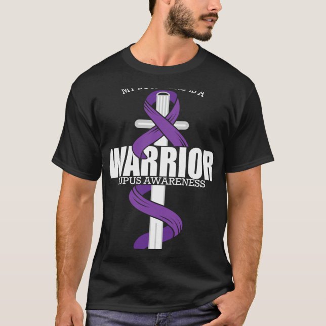 Lupus Warrior Boyfriend Lupus Awareness T-Shirt (Vorderseite)