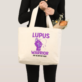 LUPUS WARRIOR Lila Aufklärungsmonat Jumbo Stoffbeutel