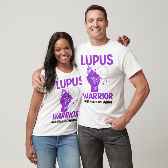 LUPUS WARRIOR Lila Band Aufklären T-Shirt (Unisex)