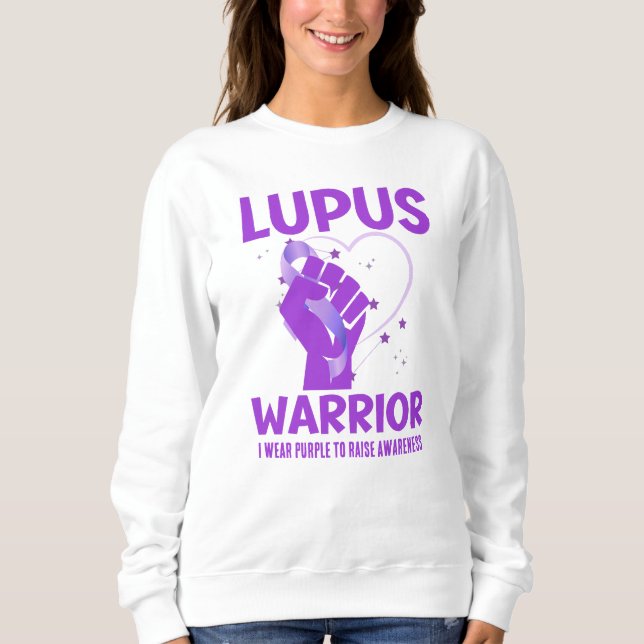 LUPUS WARRIOR Lila, kundenspezifische Sensibilisie Sweatshirt (Vorderseite)