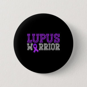 Lupus Warrior Lila Ribbon Lupus Sensibilisierungsm Button