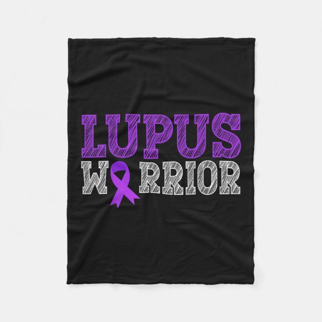 Lupus Warrior Lila Ribbon Lupus Sensibilisierungsm Fleecedecke (Vorderseite)