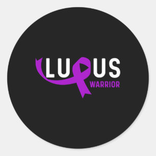 Lupus Warrior Lupus Bewusstsein Runder Aufkleber