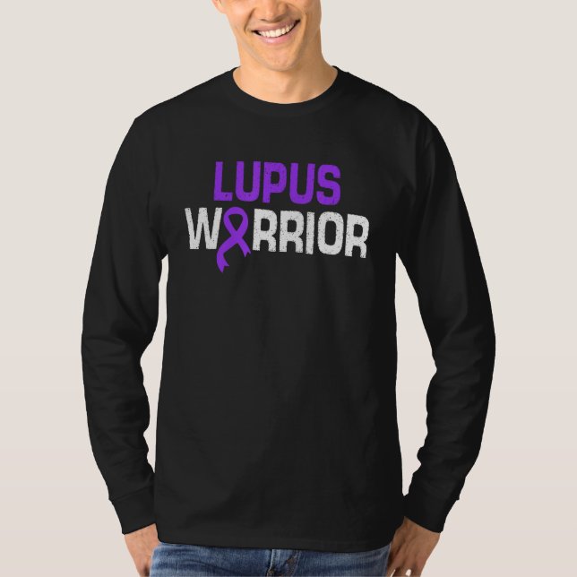 Lupus Warrior Purple Autoimmune Awareness Ribbon T-Shirt (Vorderseite)