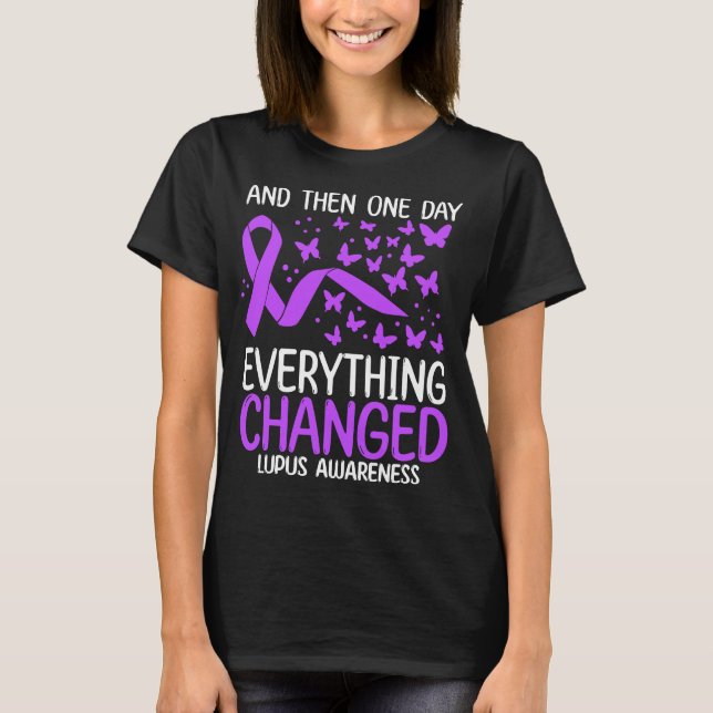 Lupus Warrior Ribbon Fighter Lupus Awareness T-Shirt (Vorderseite)