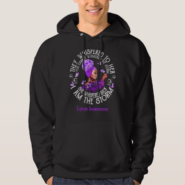 Lupus Warrior sie flüsterte zurück, ich bin der St Hoodie (Vorderseite)