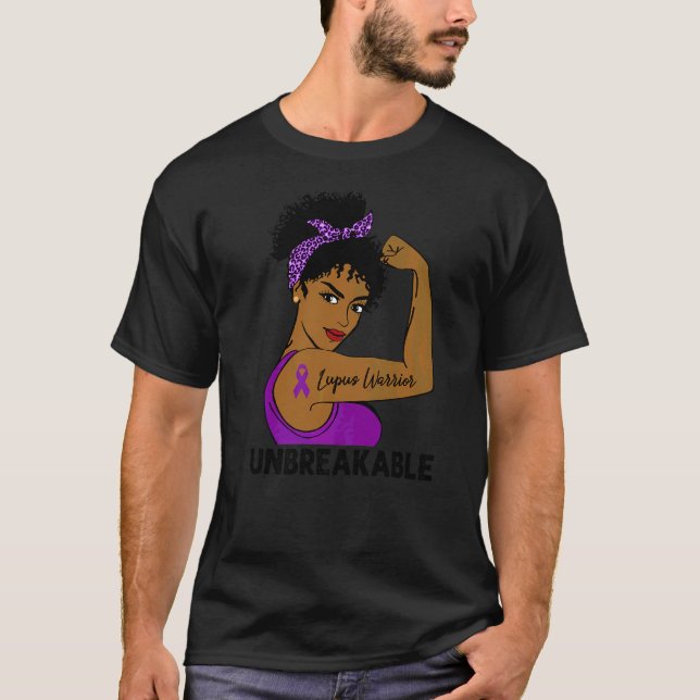 Lupus Warrior Strong Black Women Unzerbrechliche S T-Shirt (Vorderseite)