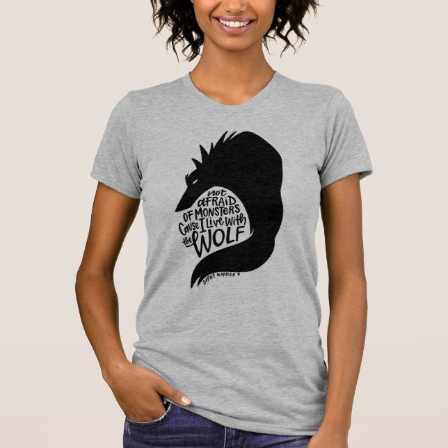 Lupus Warrior T-Shirt – Hand-Lettered Wolf Quote (Vorderseite)