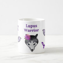 Lupus Warrior Wolf Lila Ribbon Butterfly