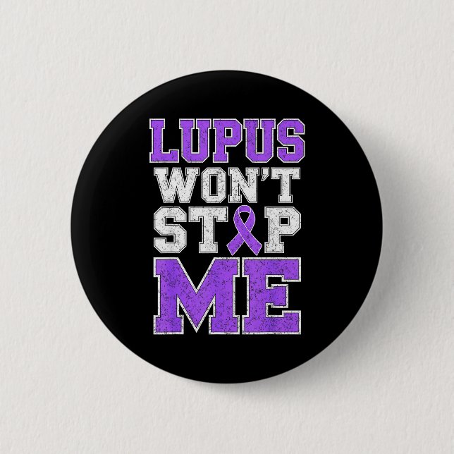 Lupus wird nicht aufhören Krieger Kämpfer Bewussts Button (Vorderseite)