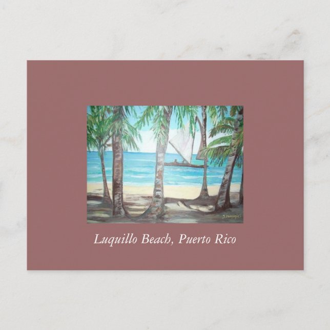 Luquillo Beach, Puerto Rico Postkarte (Vorderseite)