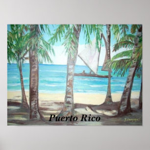 Luquillo Strand, Puerto- Ricoplakat Poster