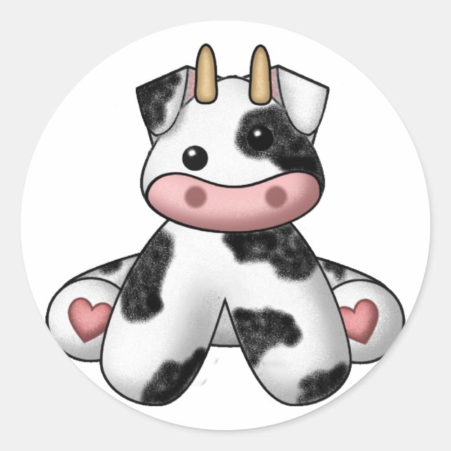 Lura-Kuh Runder Aufkleber (Vorderseite)