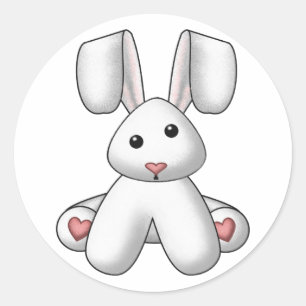 Luras gestopfter Hase 2 Runder Aufkleber