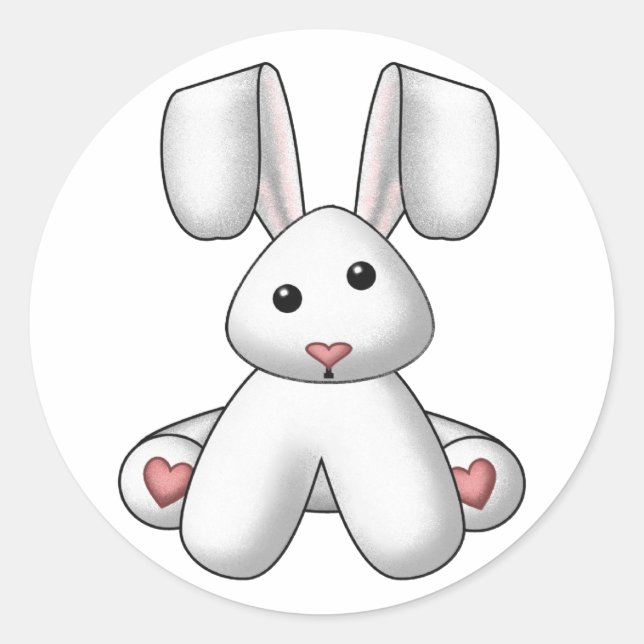 Luras gestopfter Hase 2 Runder Aufkleber (Vorderseite)