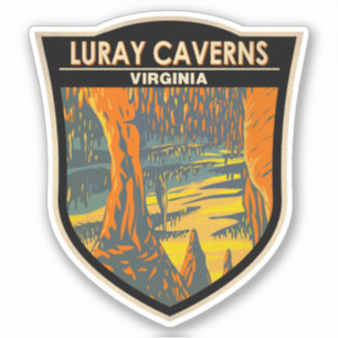 Luray Caverns Virginia Abzeichen für Reisen Aufkleber
