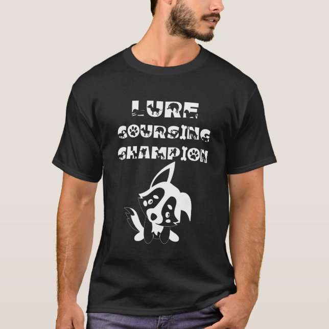 Lure Coursing Champion Hund Sillouette T-Shirt (Vorderseite)