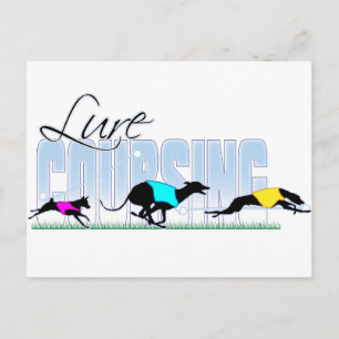 Lure Coursing Hunde Postkarte